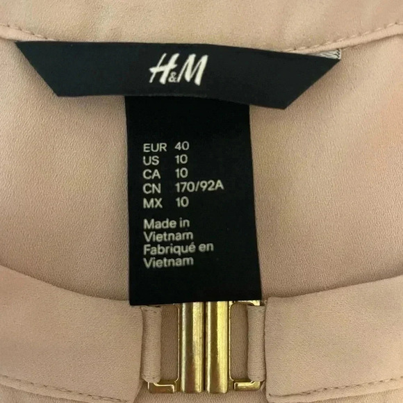 H&M Women’s‎ Sleeveless Nude Color Top Size 10 - Picture 4 of 4